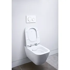 Geberit Smyle Square Wand-WC Tiefspüler Rimfree Weiß