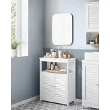 VASAGLE Badezimmerschrank mit 2 Türen weiß