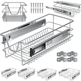 Kesser KESSER® Teleskopschublade Küchenschublade Küchenschrank Korbauszug Schrankauszug Vollauszug Schublade