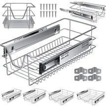 Kesser KESSER® Teleskopschublade Küchenschublade Küchenschrank Korbauszug Schrankauszug Vollauszug Schublade