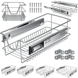 Kesser KESSER® Teleskopschublade Küchenschublade Küchenschrank Korbauszug Schrankauszug Vollauszug Schublade