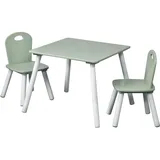 KESPER Kindertisch mit 2 Stühlen 55 x 45 x 55 cm Kiefer lackiert mint