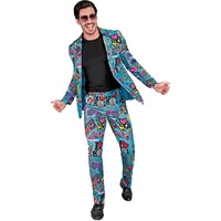 W WIDMANN MILANO Party Fashion - Party Anzug Herren, Set mit Jackett und Hose, 80er Jahre Kostüm für Karneval und Festival