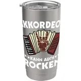Akkordeon Rockt Handharmonika Rocker Sprüche Akkordeon Doppelwandiger Edelstahl-Thermobecher
