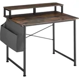 Tectake Schreibtisch Thornton Dunkelbraun