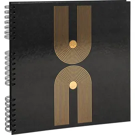 Exacompta Fotoalbum Spiralbindung Hardcover 32 x 32 cm 60 Seiten schwarz, 35x3.3 cm)