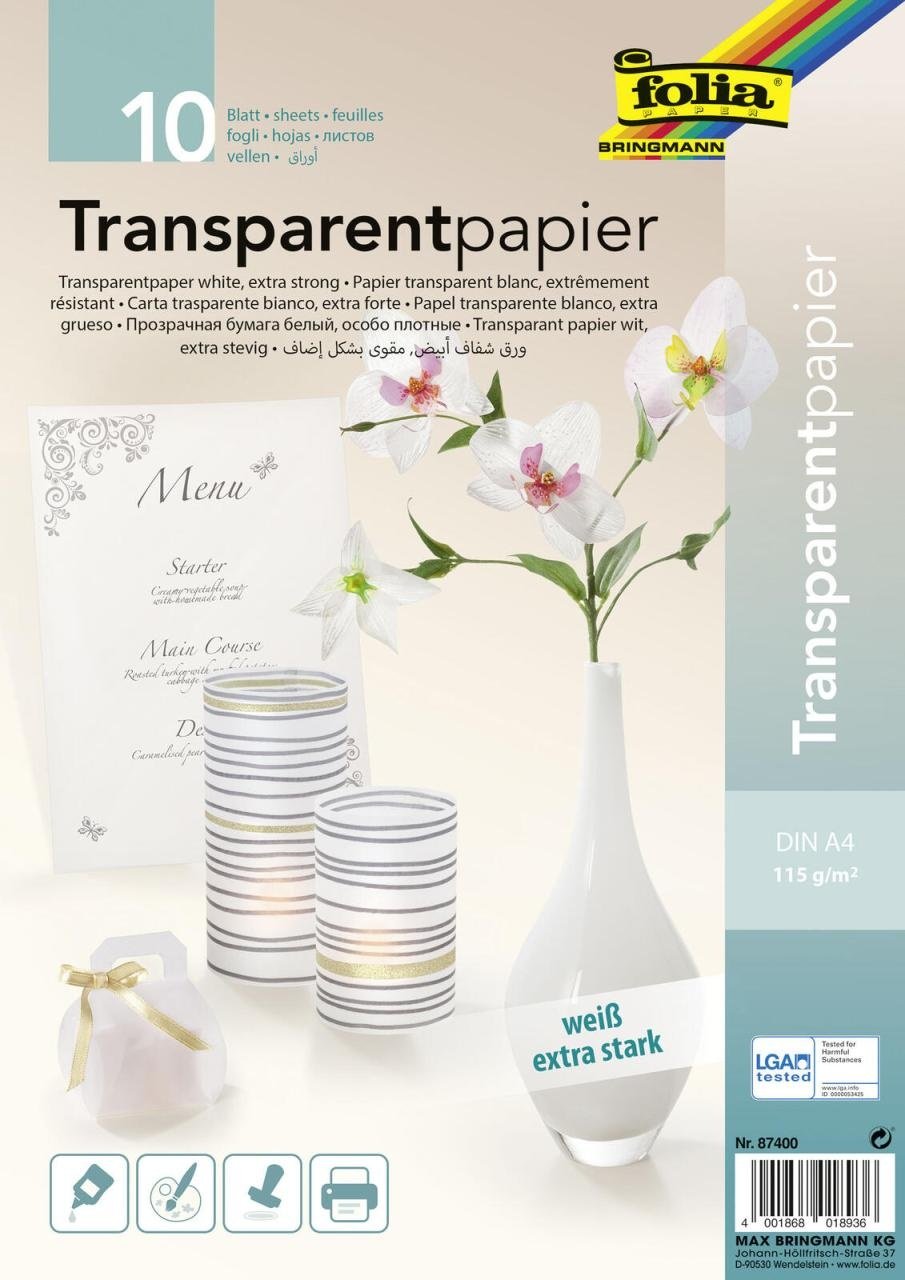 folia Transparentpapier DIN A4