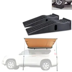 Markise passend für Auto / SUV/ Geländewagen 1,40m x 2m AM13 beige + Auto Auffahrrampen 2 Stück Auffahrkeil Vanit AR1 155mm PKW Transporter 2000kg