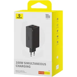 Baseus GaN6 Pro 100W EU Inkl. Ladekabel 1m Schwarz