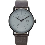 Gigandet Herren-Armbanduhr Minimalism Quarz Analog Leder braun G42-011