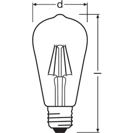 Osram LED-Lampe 4058075434400 7W E27 warmweiß 1 St.