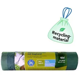 Secolan® Müllbeutel 60,0 l grün 30,0 μm, 15 St.