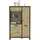 Forte Trondheim Highboardvitrine mit 1 Tür und 1 Glastür, Holzwerkstoff, Artisan Eiche, Metall, 7 Fächer, 101.4x161x41.5 cm