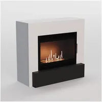 GLOW FIRE Echtfeuer-Dekokamin Odda XL VIsion Ethanol Kamin, Bioethanol Kamin mit 3h Brenndauer, Heizleistung bis 2KW weiß