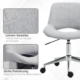 Homcom Leinenoptik Hellgrau