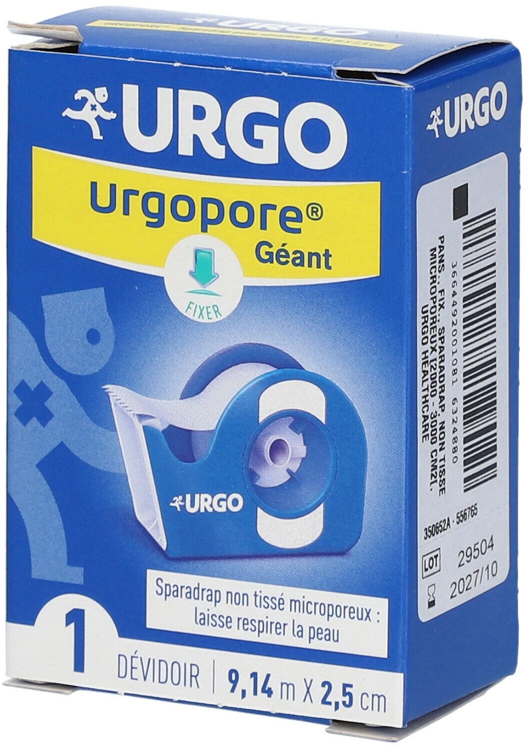 URGO Urgopore® Géant Sparadrap non tissé microporeux 9,14 m x 2,5 cm 1 pc(s) pansement(s)