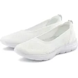 LASCANA Sneaker Ballerinas ultraleichter Slipper Mesh weiß