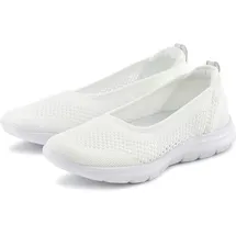 LASCANA Sneaker Ballerinas ultraleichter Slipper Mesh weiß