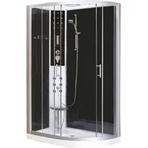 SANOTECHNIK Vario Komplettdusche mit Schiebetür links 120 x 80 cm Sicherheitsglas