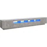 vidaXL TV-Schrank mit LED-Leuchten Betongrau 260x35x40 cm