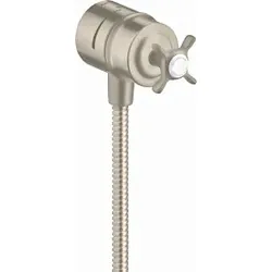 hansgrohe Axor Montreux Absperrventil 16882820 mit Rückflussverhinderer, Kreuzgriff, brushed Nickel