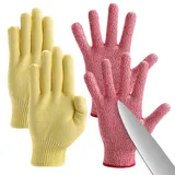 Schnittsichere Handschuhe, 2 Paar Edelstahl Draht Metall Mesh Kettenhandschuh, Kettenhandschuh Küche Hoher Schutz, Leistungsfähiger Level 5 Schutz zum Schneiden von Fleisch, Austernschütten, L