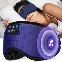 LC-dolida Schlafmaske mit Bluetooth Kopfhörer, 3D Bluetooth Schlafmaske, 3D Augenmaske für Schlafmaske, Schlafkopfhörer für Seitenschläfer, Meditation, Geschenke (Matte Blau)