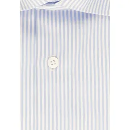 Seidensticker Businesshemd "Schwarze Rose", Herren, Gr. L (41), normale Ärmellängen, blau, 100% Baumwolle, gestreift, skinny fit, 2-Knopf-Manschette, Hemden, X-Slim 1/1 Kentkragen Gestreift