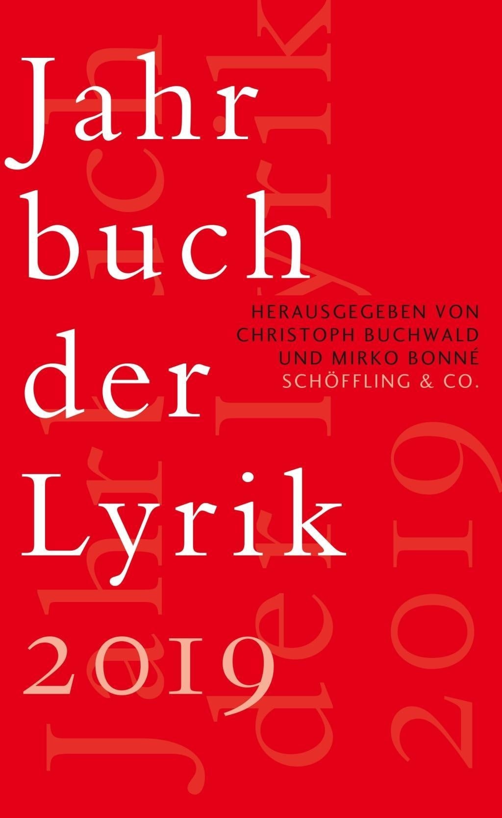 Jahrbuch der Lyrik 2019, Belletristik