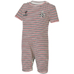 hummel 1. FC Köln gestreifter Strampler/Schlafanzug für Babys white asparagus stripe 86