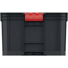 Kistenberg Modular Plus Werkzeugkasten mit Trennwänden schwarz 520 x 329 x 210 mm