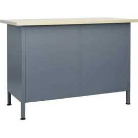 vidaXL Werkbank Schwarz 120x60x85 cm Stahl - vidaXL