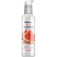 Swiss Navy - 4 in 1 Gleitmittel mit Wassermelonengeschmack - Wärmendes Vergnügen - Essbar, Sanft, Erregend - 118ml/4oz