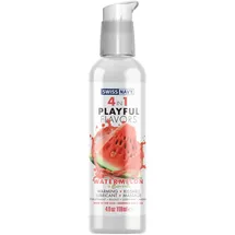Swiss Navy - 4 in 1 Gleitmittel mit Wassermelonengeschmack - Wärmendes Vergnügen - Essbar, Sanft, Erregend - 118ml/4oz