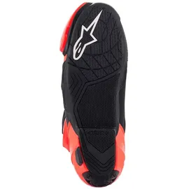 Alpinestars Supertech R Vented Stiefel perforiert - Schwarz/Weiß/Neon-Rot / 44