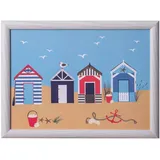 Creative Tops Lap Tray mit Kissen und Küstenmotiv, gepolstert mit Sitzsack, tragbarer Lap Desk, Laptop-Tablett 44 cm x 34 cm x 6 cm