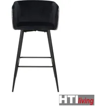 Hti-Living Barhocker Delray Hahnentritt  gepolstert Schwarz/Weiß