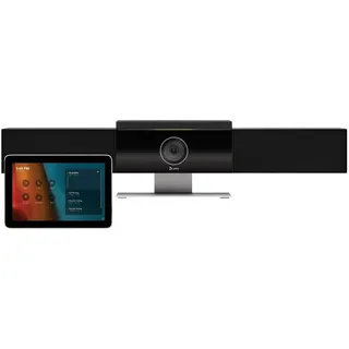 Poly Microsoft Teams Rooms Base Kit für Videokonferenzen Mini Conferencing PC, GC8 Touchcontroller)