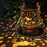 Solar Laternen Outdoor wasserdicht Gießkanne Lichter, Garten Dekor Metall High Brightness LED Licht, Solar Hängende Laterne für Garten, Hof, Patio, Rasen (Cat)