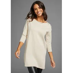 Strickpullover, mit Schulterdetail, Gr. 40, beige, , 82906623-40