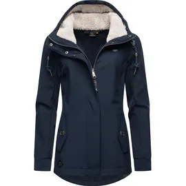 Ragwear Damen, Übergangsjacke Funktionsjacke Softshelljacke wasserabweisend mit Kapuze Monadde Softshell Navy Gr. M - M
