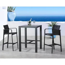 BEST Freizeitmöbel Rhodos Bartisch 80 x 80 x 109,5 cm anthrazit