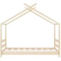 vidaXL Kinderbett mit Himmel Kiefer 70 x 140 cm braun