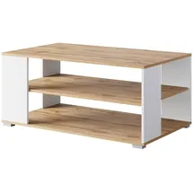 P & B Couchtisch Narobi-I ca. 100x45x60 cm, Eiche/Weiß