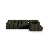 Micadoni Ecksofa Bellis, modular 4-Sitzer grün