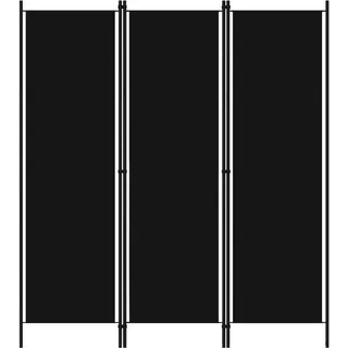 vidaXL Raumteiler Schwarz 150x180 cm