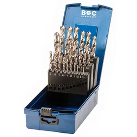 Bohrcraft 11201330025 Spiralbohrer Set HSS-G in ABS-Box KG13, teilig, 25 Stück Durchmesser 1-13 x 0,5 mm, Metall, Stück