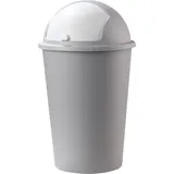 Home4You Mülleimer Abfalleimer 50 Liter - - Weiß - - Kunststoff