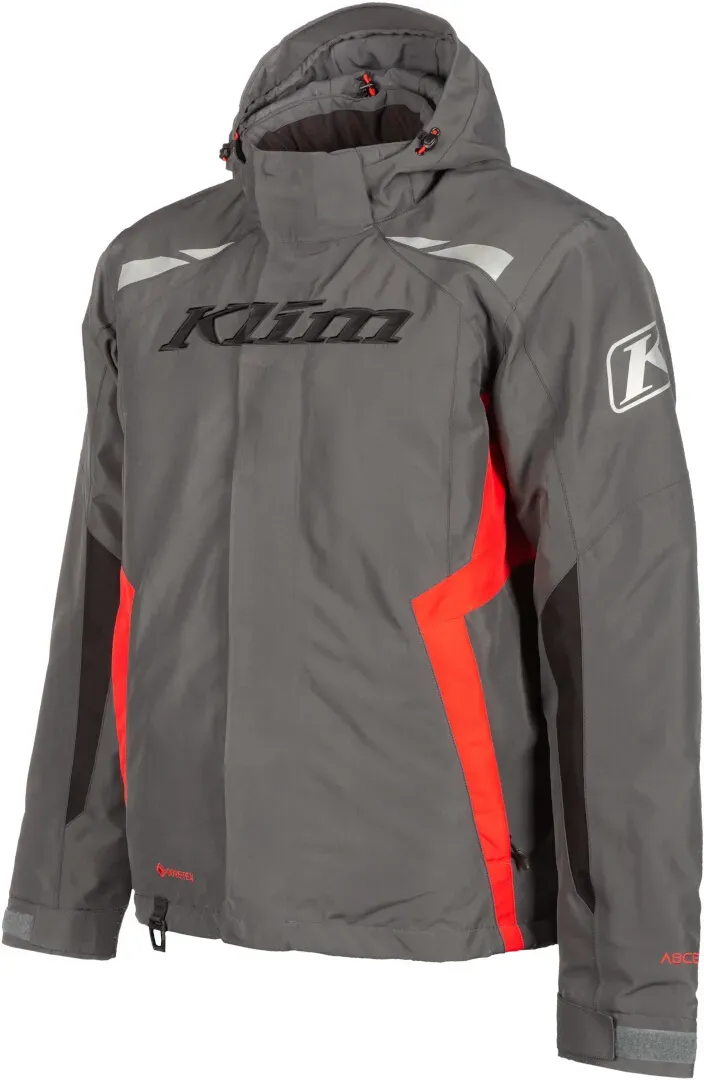 Klim Rift Snowmobil Jacke, grau-rot, Größe XL für Männer