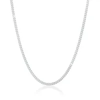 Kuzzoi Silberkette Herren Panzerkette Basic Mann 925 Silber silberfarben 60 cm